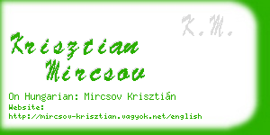 krisztian mircsov business card